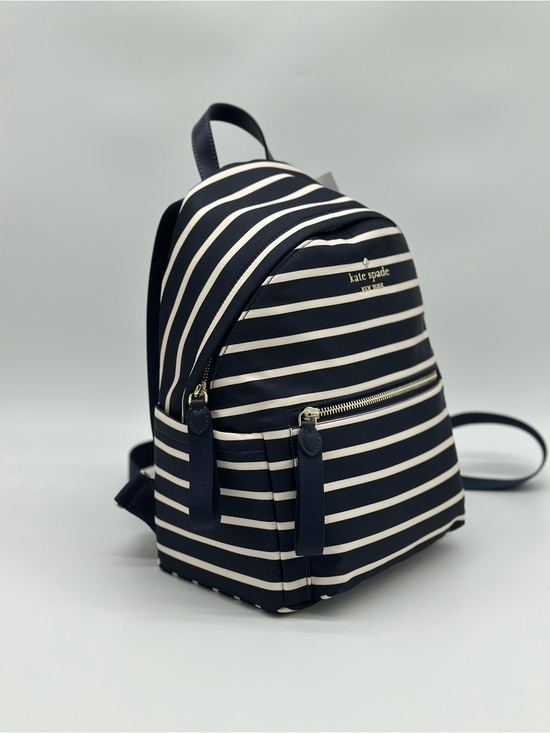 kate spade Navy and White Striped Mini Backpack main image 4